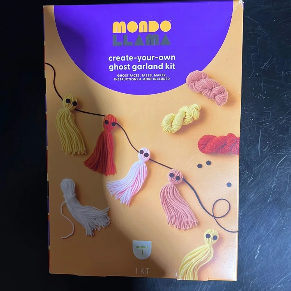 Mondo Llama Create-your-own- Ghost Garland Kit Craft Kit From Target DIY